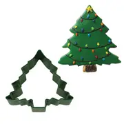 R&M Xmas Tree Cookie Cutter Polyresin Coated Steel Baking Mould 9cm Green