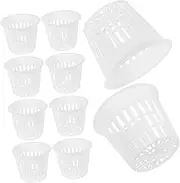 Outanaya Sturdy Construction Hydroponic Pots 10 Pack Mesh Net Pots for Plants Root Aeration Plant Cups