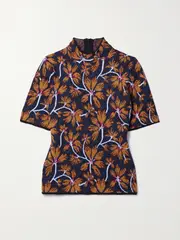[Ulla Johnson] Ulla Johnson - Flora Jacquard-knit Turtleneck Sweater - Multi - small small Multi