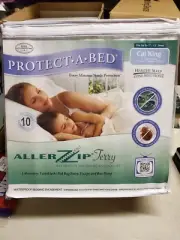 Protect a Bed Waterproof Matress or Box Spring Encasement Bug Lock Cal King New