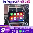 9" Wireless CarPlay Android auto For Peugeot 307 2005-2009 Radio Head unit Radio