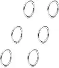 16G 316L Surgical steel HINGED segment Nose Ring Septum Clicker Daith Hoop