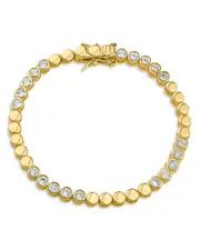 Kenneth Jay Lane Bezel Cubic Zirconia Station Bracelet
