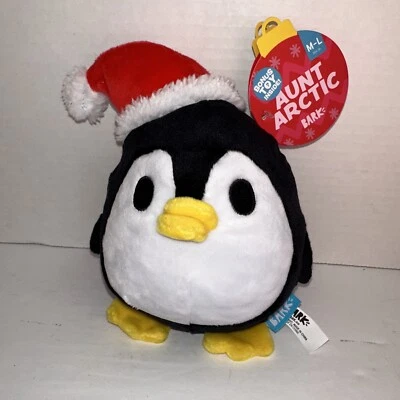 Bark Box Plush Dog Toy Penguin Arctic Crinkle Squeak Medium Large Christmas