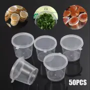 50Pcs Plastic Take Away Sauce Cup Disposable Takeaway Food Containers 25/30/40ml