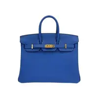 在飛比找森森購物網優惠-Hermes Birkin 牛皮金扣手提柏金包-25cm(I