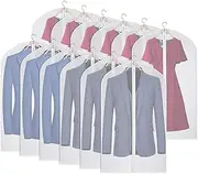 [MYKAGS] 12 Pcs Clear Garment Bag, 23.6x39.4 Inch Breathable Dust Bag Clothes Cover Clothes Dust Cover for Suits, Wardrobe Sets, Dresses, Shirts, Clothes Storage