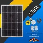 12V 130W Fixed Solar Panel Kit Battery Charger Power Mono Camping Caravan Home