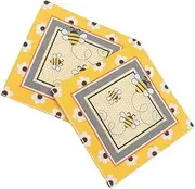Healvian 40pcs Bee Printed Napkins Disposable Party Paper Towels for Banquet Blue Napkins Set