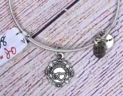 NEW NWT Alex and Ani Because I Love You Granddaughter III Bangle Silver Bracelet