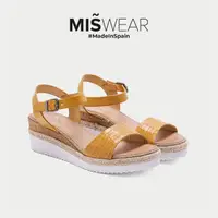 在飛比找momo購物網優惠-【MISWEAR】PORRONET 全真皮蛇紋一字繞帶楔型涼