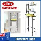 3 Tiers Bathroom Toilet Storage Cabinet Laundry Cupboard Standing Corner Shelf