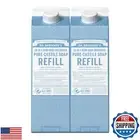 Dr. Bronner's Pure-Castile Liquid Soap Refill (Baby Unscented 32oz, Pack of 2