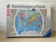Ravensburger Puzzle 1000 Pieces World Map & Flags New Sealed Discontinued