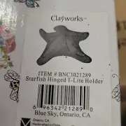 NEW Blue Sky Clayworks Starfish Hinged T-lite holder bnc3021289