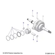Polaris PISTON, Genuine OEM Part 3023935, Qty 1