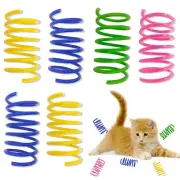 QUVOVID Cat Spring Toys 40 Packs Colorful Plastic Spring Coils Attract Cats t...