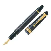 Pilot Custom 823 Fountain Pen Black Transparent Resin Broad Nib 14K Gold New