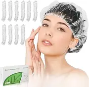 Obeailar Disposable Shower Caps, 100pcs Large Transparent Shower Cap For Women & Men, Waterproof Elastic Bath Cap For All Head Sizes, Great For Travel, Home Use, Spa, Multipurpose Plastic Hair Caps