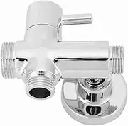 Shower Diverter Valve with Base Accessories - G1/2" Wall Mounted Round Copper Bathroom Shower Diverter Separator for Home Improvement/Plumbing