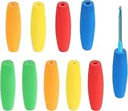 TOYSS EVA Crochet Hook Grips, 10pcs Anti-Slip Soft EVA Grips, Fits 2mm-10mm Hooks, Multicolor, Foam, 9x2.5cm/3.54x0.98in