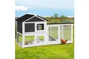 i.Pet Chicken Coop Rabbit Hutch Extra Large Wooden Run Cage House With Run Cage