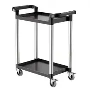 VEVOR Heavy Duty Utility Cart 300 lbs Capacity 2-tier Service Cart with Wheels
