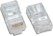 10 PCS Modular Crimp Plugs 4 Pin Type Solid Multi Strand Miniature 8P8C Pins