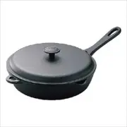 IWACHU Nambu Tekki Frying Pan With Lid 9.4" 24cm Cast Iron