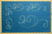 Quilting Full Line Stencil ALONG THE WAY SWIRL BORDER Reusable for Quilts use...