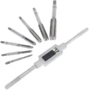 8Pcs HSS Hardware Tap Die Set, with M3-M12 Taps and 1/16" -1/2" Wrench Handle fo