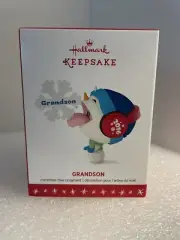 Hallmark Grandson Snowman Keepsake Ornament 2016 Rare NIB