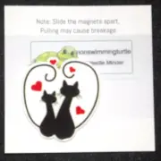Needle Minder for Cross Stitch Needle Keep Magnetic Kitty Love