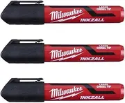 INKZALL™ Large Chisel Tip Marker Black (Pack 3)