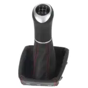 Leather ICT gear shift knob gaiter boot for Ford B-Max Tourneo thread red C64