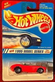 HOT WHEELS '58 CORVETTE COUPE #341 1995 MODEL SERIES PINK. SEE COMBINED OFFERS!