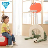 在飛比找樂天市場購物網優惠-【JN.Toy】3合一多功能中型籃球架(小暴龍)【六甲媽咪】