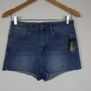 Buffalo David Bitton Jean Shorts Size 27 Blue Denim High Rise Joan Short Shorts