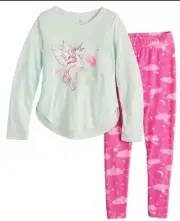 SO Girls (3 Pc) Tunic & Thermal Leggings + Socks PAJAMA SET Size 16 NEW