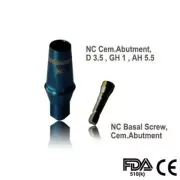 1PC NC Cementable. Abutment D3.5 GH 1mm AH 5.5mm with Screw Straumann Compatible