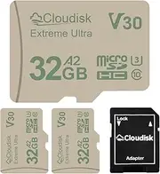 32GB Micro SD Card Pack of 3 U3 90MB/S V30 Extreme Ultra C10 A2 MicroSDHC UHS-I for Camera, DVR, Tablet PC and Mobile Phone