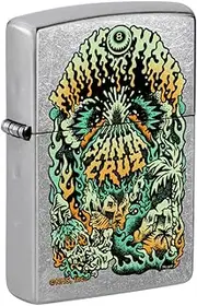 Zippo Santa Cruz Volcano Design Street Chrome Pocket Lighter