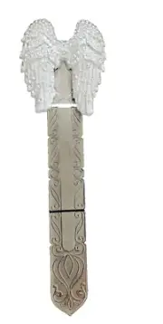 NIB Olivia Riegel Angel Wings Letter Opener Page Marker Silvertone rhinestones