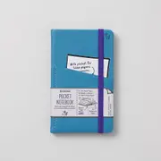 Bookaroo Pocket Notebook with Pocket A6 Lined Turquoise, Artico 43012