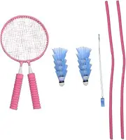 Mipcase 1 Set Badminton Racket Set Racket Balls Storage Bag Lightweight Comfortable Grip for Outdoor Sports Training Leisure Activities Durable Sports Gadget