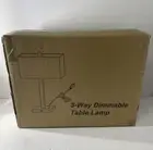 21" Set of 2 Touch Control Table Lamps with 2 USB & AC Outlets, 3-Way Dimmable