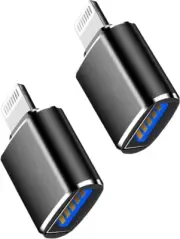 2Pack,Lightning Male to USB3.0 Female Adapter OTG Cable,2 Pack Portable USB Came