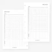 Mini Happy Planner Daily Tracker Planner Insert Agenda Refill for 7-Discs Notebook 4.6 x 7