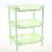 Plastic Corner Organizer Bathroom Caddy Shelf - 3LAYER - LONG - GREEN