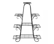 9-Tier Metal Plant Shelf Stand – Multi-Layer Potted Display Rack & Patio Organizer